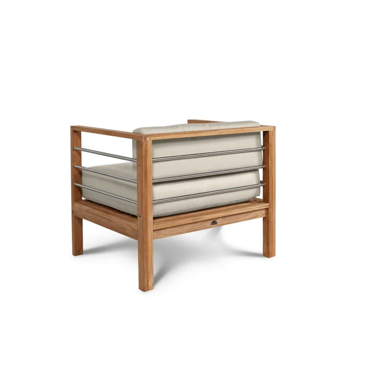 SoHo Teak Patio Deep Sofa Set with Sunbrella 4PC - LOOMLAN - HiTeak - Outdoor Sofas & Loveseats