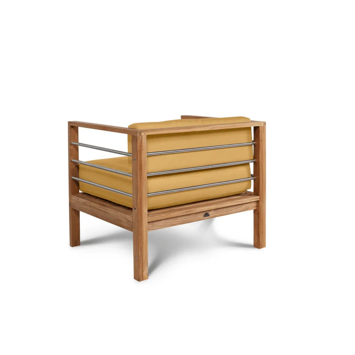 SoHo Teak Patio Deep Sofa Set with Sunbrella 4PC - LOOMLAN - HiTeak - Outdoor Sofas & Loveseats