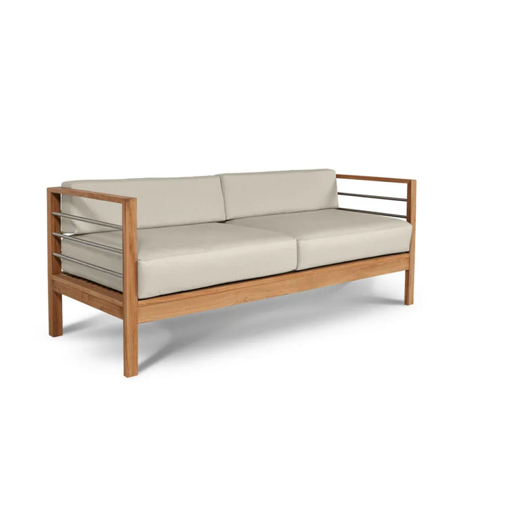 SoHo Teak Patio Deep Sofa Set with Sunbrella 4PC - LOOMLAN - HiTeak - Outdoor Sofas & Loveseats