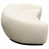 Sofa in Bone Boucle Textured Fabric Contoured Arms & Back Sofas & Loveseats LOOMLAN By Diamond Sofa