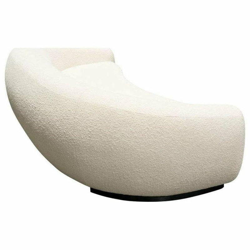 Sofa in Bone Boucle Textured Fabric Contoured Arms & Back Sofas & Loveseats LOOMLAN By Diamond Sofa