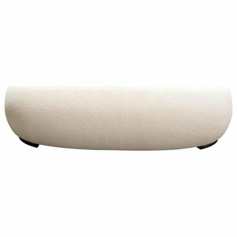 Sofa in Bone Boucle Textured Fabric Contoured Arms & Back Sofas & Loveseats LOOMLAN By Diamond Sofa