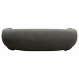 Sofa in Charcoal Boucle Textured Fabric Contoured Arms & Back Sofas & Loveseats LOOMLAN By Diamond Sofa