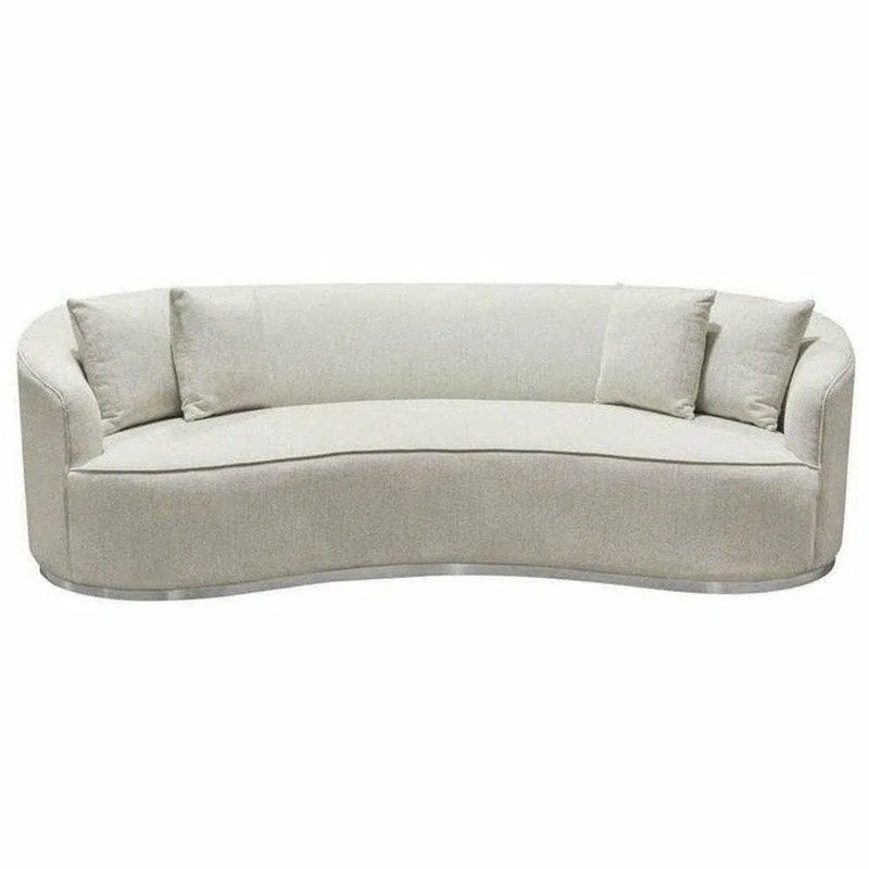 Sofa Light Cream Silver Accent