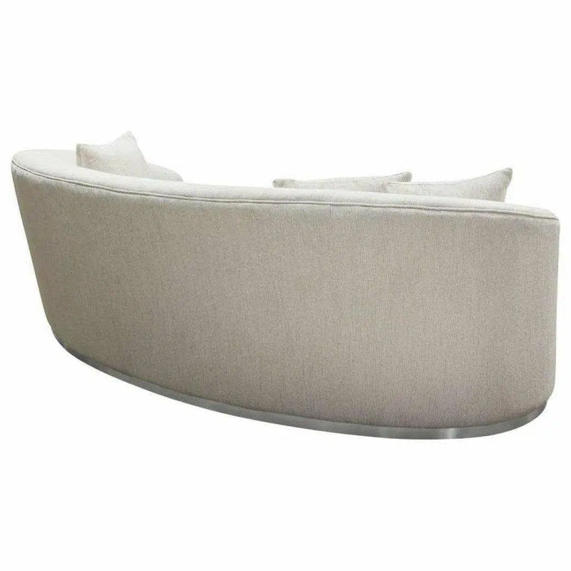 Sofa Light Cream Silver Accent