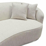 Sofa Light Cream Silver Accent