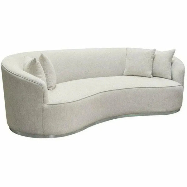 Sofa Light Cream Silver Accent - LOOMLAN - Diamond Sofa - Sofas & Loveseats