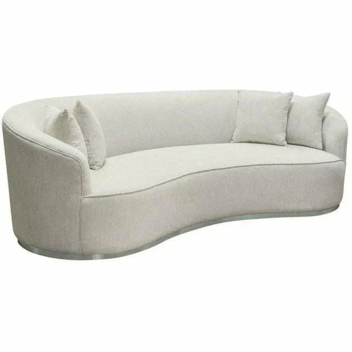 Sofa Light Cream Silver Accent - LOOMLAN - Diamond Sofa - Sofas & Loveseats