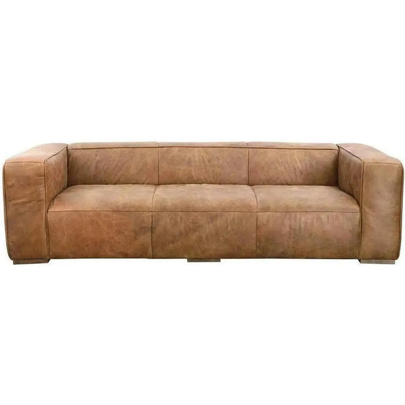 Sofa Open Road Brown Leather Industrial