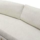 Sofa in Light Cream Fabric with Gold Metal Legs Sofas & Loveseats LOOMLAN By Diamond Sofa