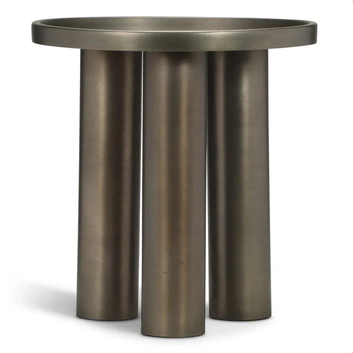 Sofia Industrial Steel Round End Table - LOOMLAN - Urbia - Side Tables