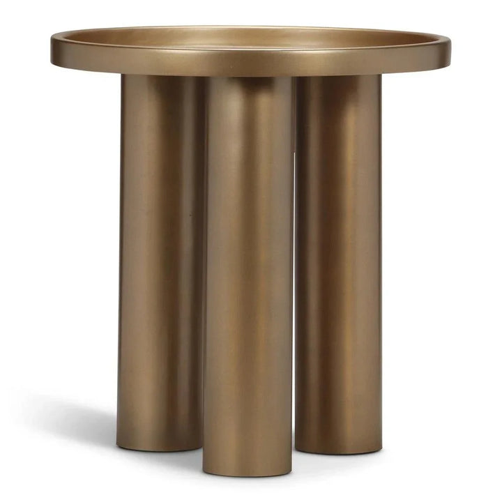 Sofia Industrial Steel Round End Table - LOOMLAN - Urbia - Side Tables