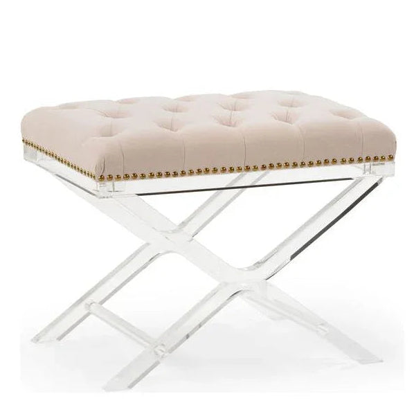 Soho Tufted Acrylic Made Bedroom Bench - LOOMLAN - Chelsea House - Bedroom Benches