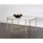 Solana Marble Top Iron Coffee Table