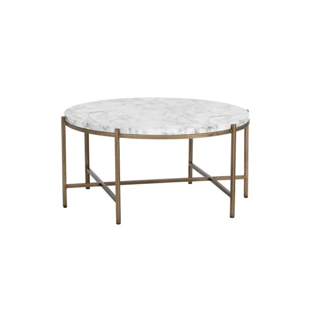 Solana Marble Top Iron Coffee Table