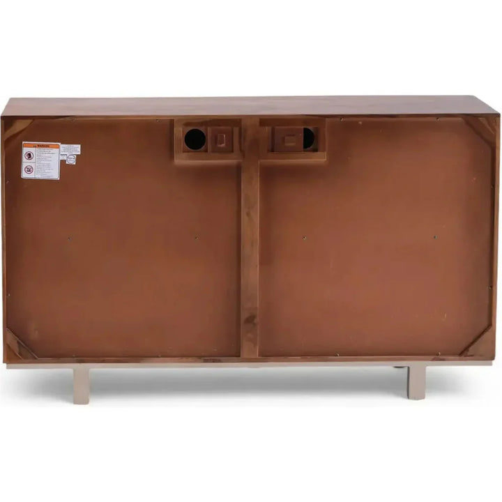 Getson Wooden Brown 4 Door Sideboard - LOOMLAN - LOOMLAN - Sideboards