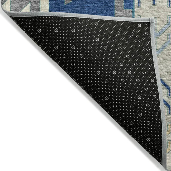 Solara Blue Washable Indoor-Outdoor Rug-Outdoor Rugs-LOOMLAN Rugs-LOOMLAN