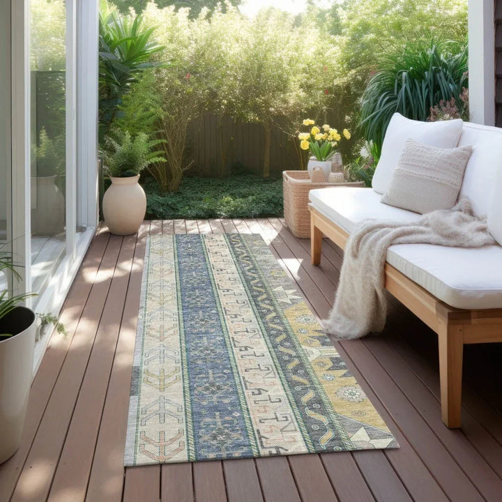 Solara Gray Washable Indoor-Outdoor Rug-Outdoor Rugs-LOOMLAN Rugs-LOOMLAN