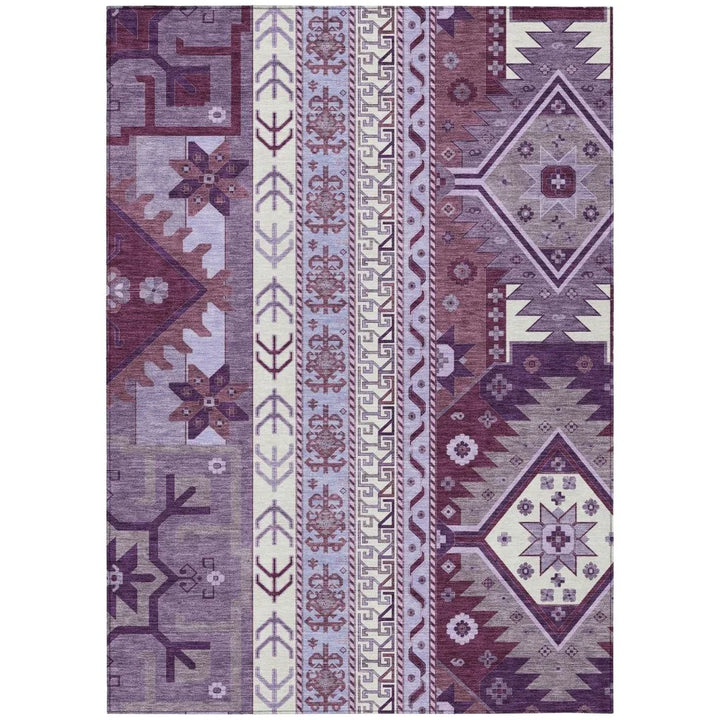 Solara Purple Washable Indoor-Outdoor Rug-Outdoor Rugs-LOOMLAN Rugs-2'6" x 3'10"-LOOMLAN