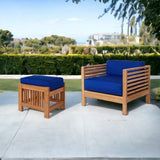 Soleil 2-piece Teak Outdoor Lounge Set with Sunbrella Cushions-Outdoor Lounge Sets-HiTeak-LOOMLAN