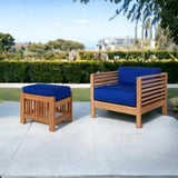 Soleil 2PC Teak Outdoor Lounge Set Sunbrella Cushion-Outdoor Lounge Sets-HiTeak-LOOMLAN