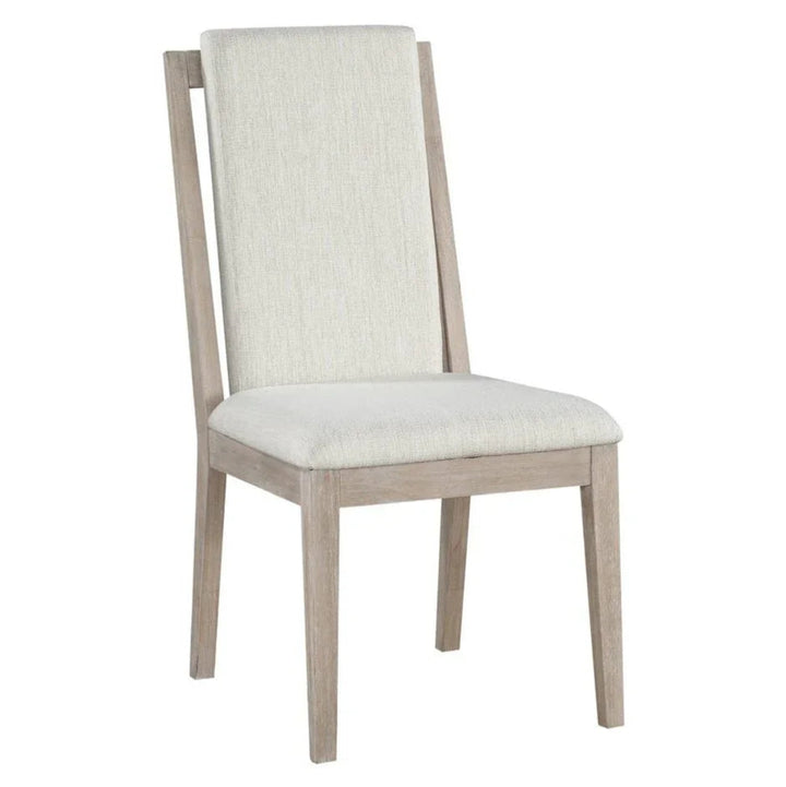Solid Wood Boca Floating Back Dining Chair 2PC - LOOMLAN
