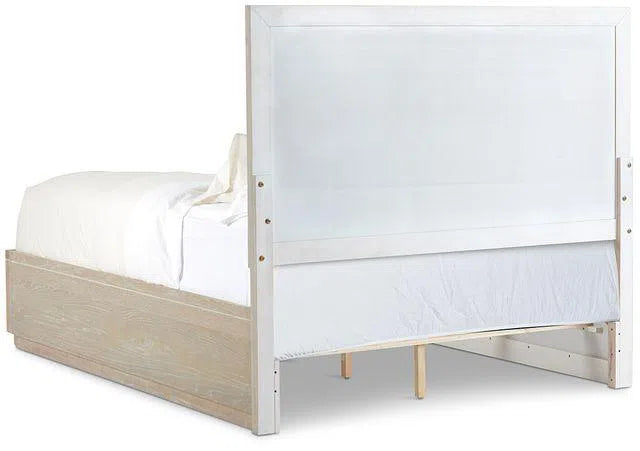 Solid Wood Boca Grande Queen Panel Upholstered Platform Bed Beds LOOMLAN By Panama Jack