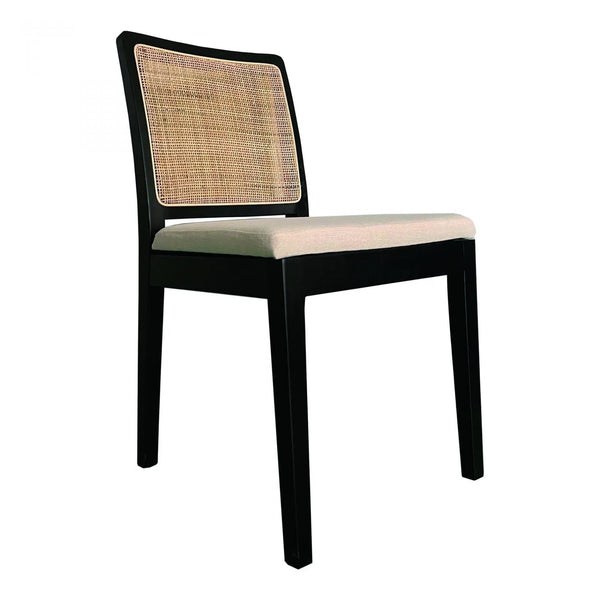 Solid Wood Frame In Black Orville Dining Chair Black Set of 2 Dining Chairs LOOMLAN By Moe's Home