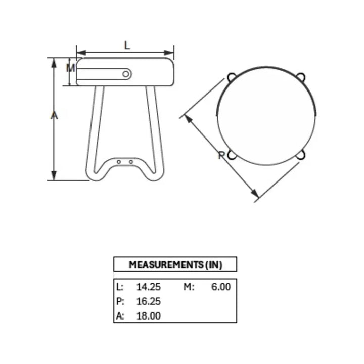Solid Wood Modern Stool - LOOMLAN - Urbia - Poufs and Stools