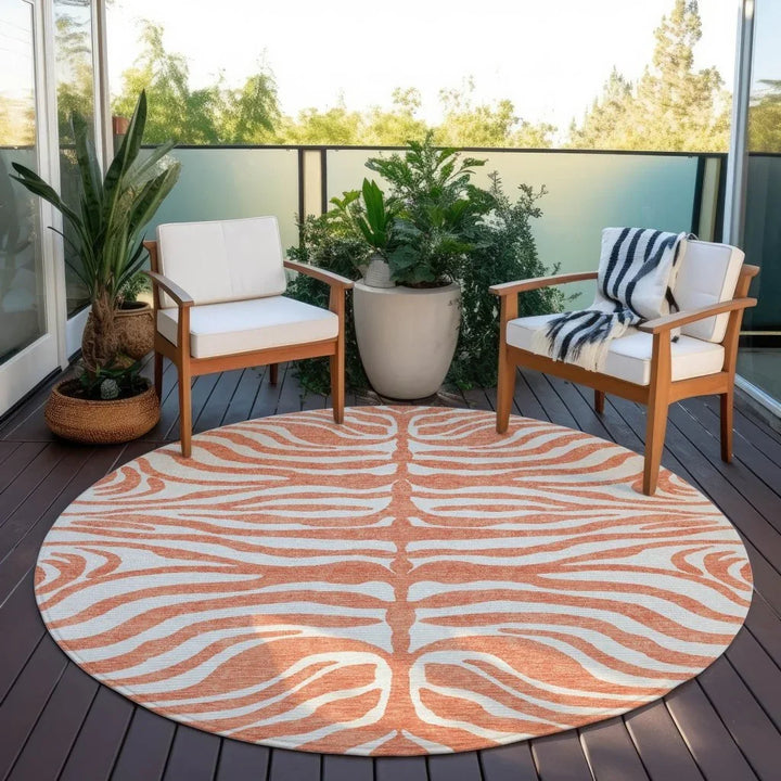 Solstice Coral Washable Indoor-Outdoor Rug-Outdoor Rugs-LOOMLAN Rugs-LOOMLAN