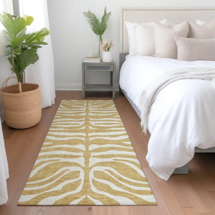 Solstice Gold Washable Indoor-Outdoor Rug-Outdoor Rugs-LOOMLAN Rugs-LOOMLAN