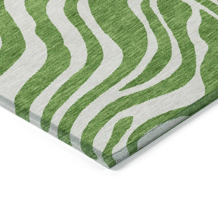 Solstice Green Washable Indoor-Outdoor Rug-Outdoor Rugs-LOOMLAN Rugs-LOOMLAN