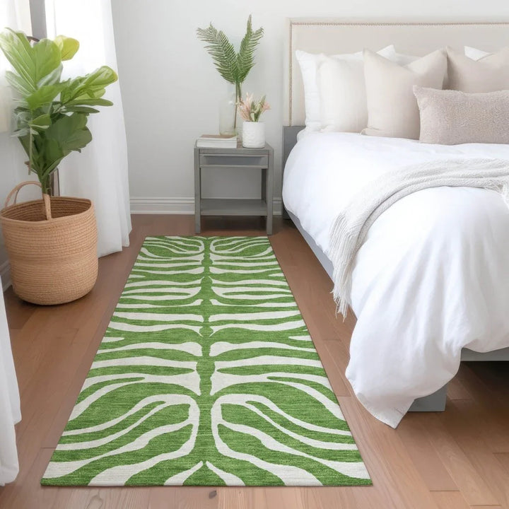 Solstice Green Washable Indoor-Outdoor Rug-Outdoor Rugs-LOOMLAN Rugs-LOOMLAN