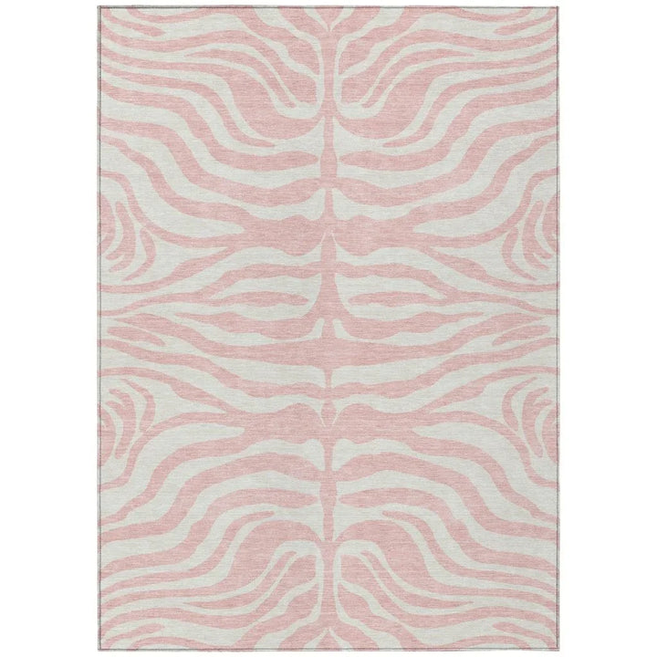Solstice Pink Washable Indoor-Outdoor Rug-Outdoor Rugs-LOOMLAN Rugs-2'6" x 3'10"-LOOMLAN
