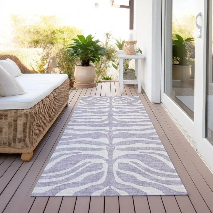 Solstice Purple Washable Indoor-Outdoor Rug-Outdoor Rugs-LOOMLAN Rugs-LOOMLAN