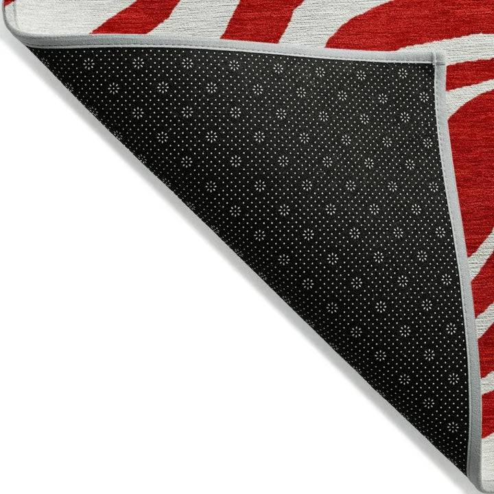 Solstice Red Washable Indoor-Outdoor Rug-Outdoor Rugs-LOOMLAN Rugs-LOOMLAN