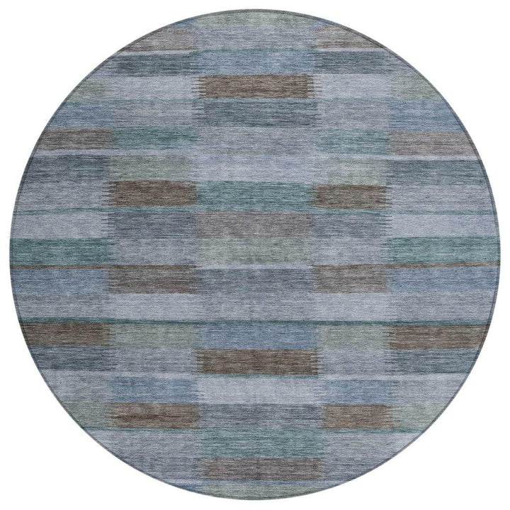 Solvia Blue Washable Indoor - Outdoor Rug - LOOMLAN - LOOMLAN Rugs - Outdoor Rugs