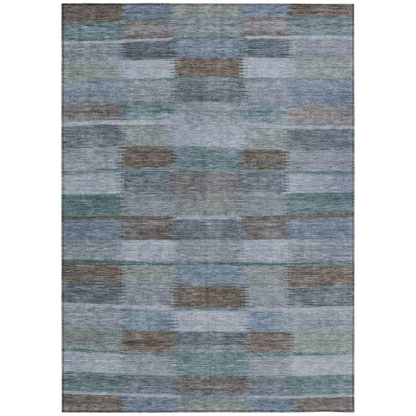 Solvia Blue Washable Indoor - Outdoor Rug - LOOMLAN - LOOMLAN Rugs - Outdoor Rugs