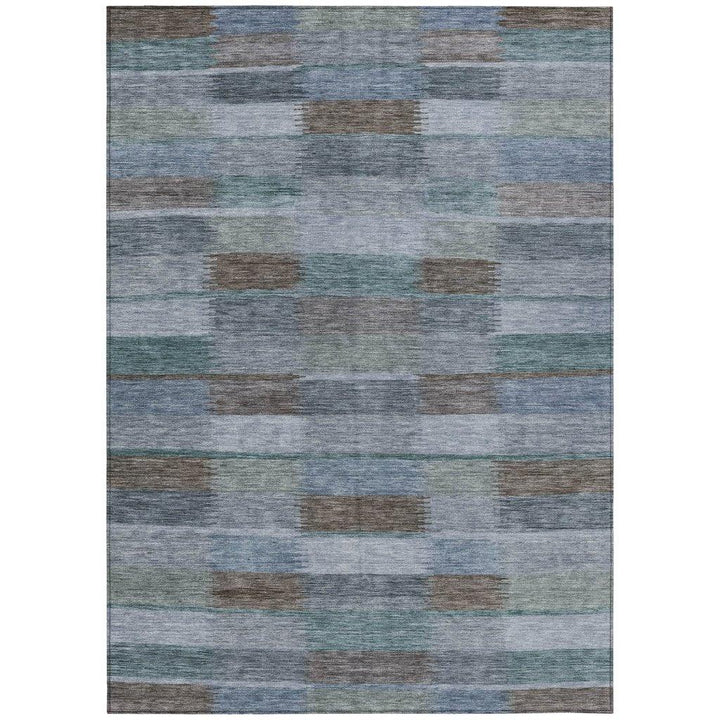 Solvia Blue Washable Indoor - Outdoor Rug - LOOMLAN - LOOMLAN Rugs - Outdoor Rugs
