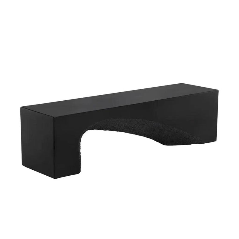 Soma Concrete Outdoor Backless Bench-Outdoor Benches-SUNPAN-Black-LOOMLAN