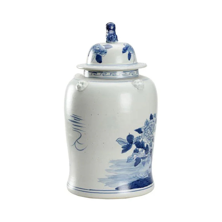 Song Garden Ginger Ceramic Blue Jar - LOOMLAN - Chelsea House - Vases & Jars