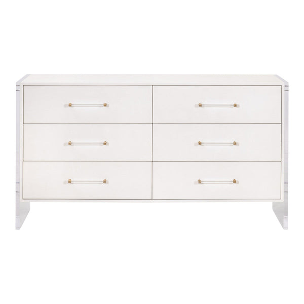 Sonia Shagreen 6-Drawer Double Dresser-Dressers-Essentials For Living-LOOMLAN