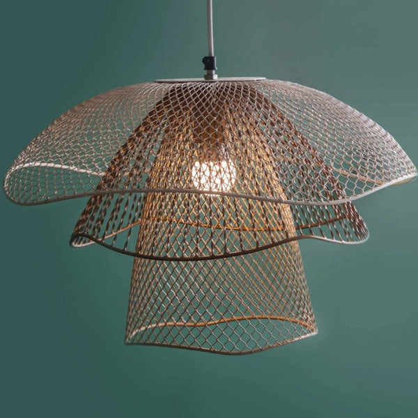 Sonna Contemporary Iron Gold White Pendant Ceiling Light-Pendants-Moe's Home-LOOMLAN
