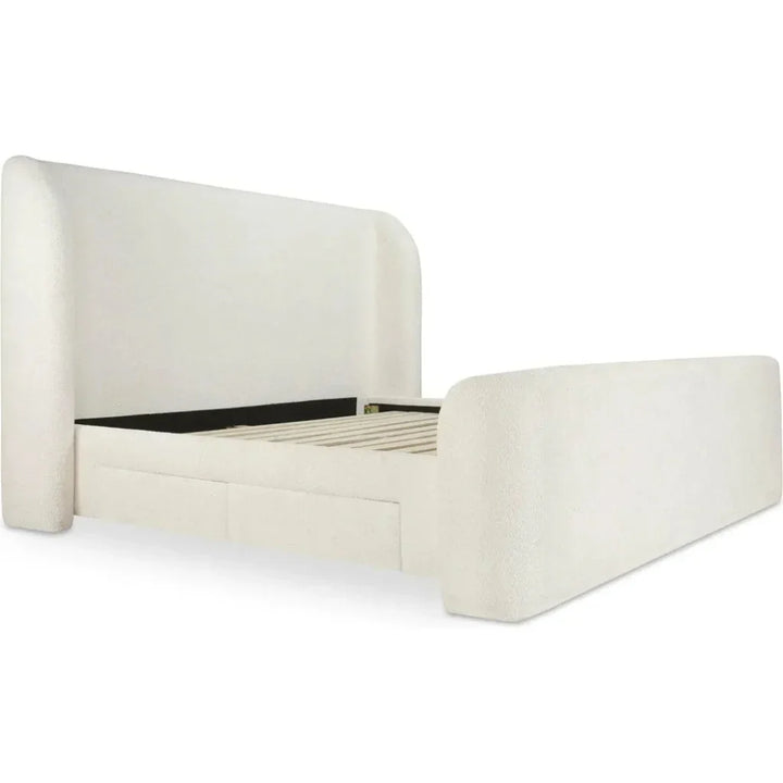 Sophia Wood White Bed - LOOMLAN - Moe's Home - Beds