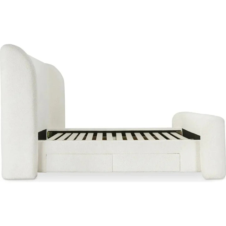 Sophia Wood White Bed - LOOMLAN - Moe's Home - Beds