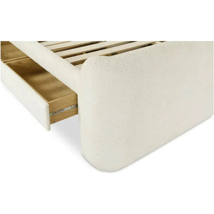 Sophia Wood White Bed - LOOMLAN - Moe's Home - Beds