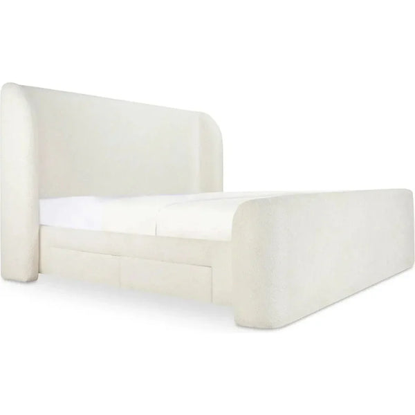 Sophia Wood White Bed - LOOMLAN - Moe's Home - Beds