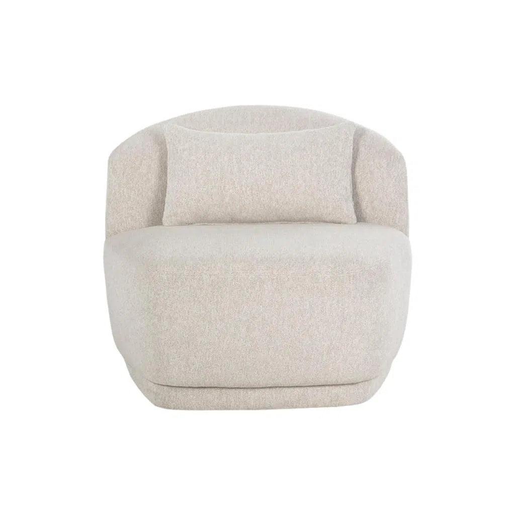 Soraya Fabric Swivel Armless Chair