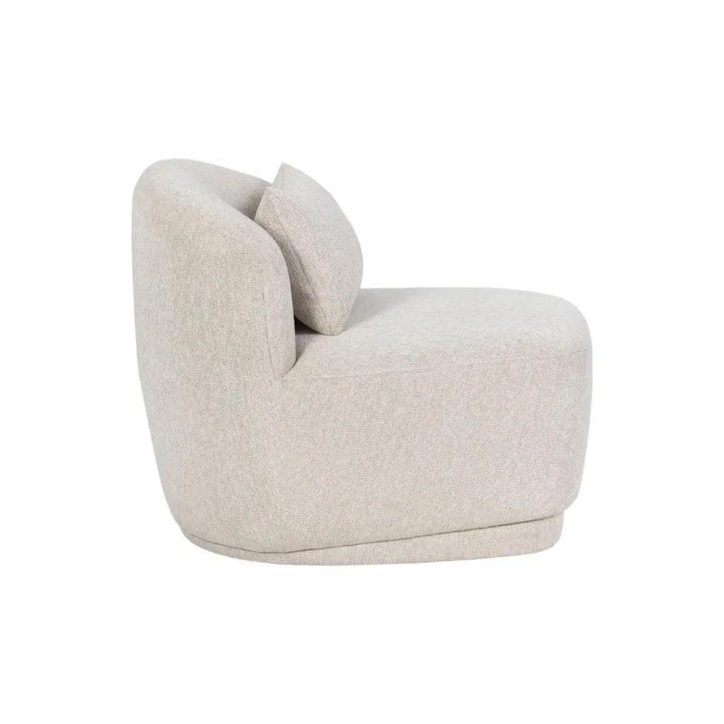 Soraya Fabric Swivel Armless Chair