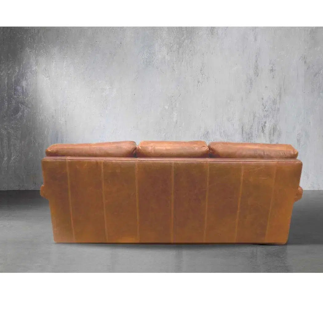 Soreil Caramel Brown Leather Sofa Hartford